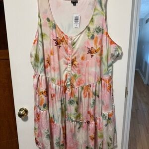 Torrid Multicolor Floral Sleeveless Blouse